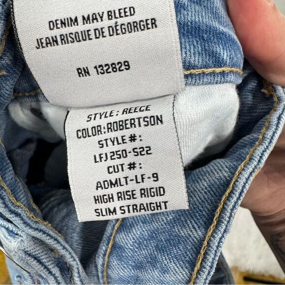 Lovers and Friends Reece High Rise Rigid Destroyed Straight Jeans - Picture 11 of 11